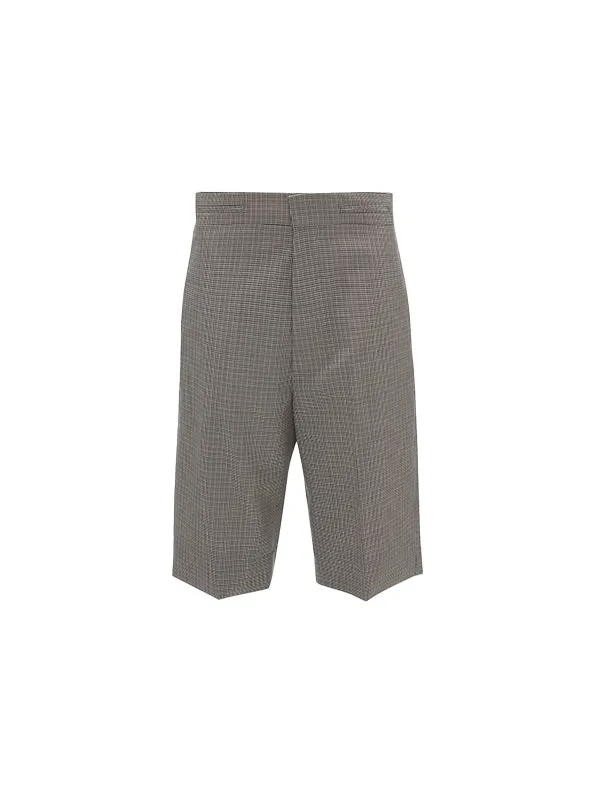 Waistband Detailed Tailored Short in Dogtooth Check